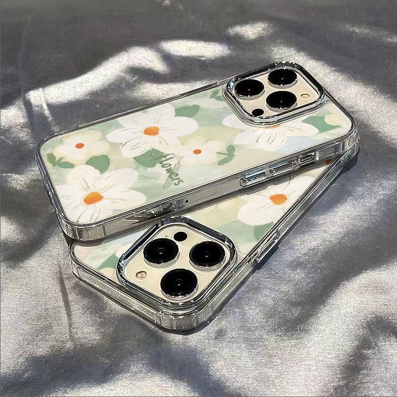 ✅Ốp Điện Thoại Dẻo Họa Tiết Hoa Cúc Đơn Giản Thời Trang Chống Sốc Cho iPhone12plus8 714pro / 13 max TLD7 11