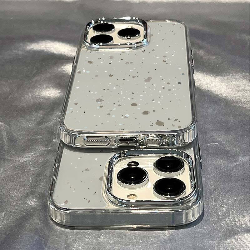 ✅Ốp Điện Thoại Mềm Chống Sốc Màu Xanh Lá Họa Tiết Ngôi Sao Nhỏ Cho Iphone 1114Promax 7 13 128Plus