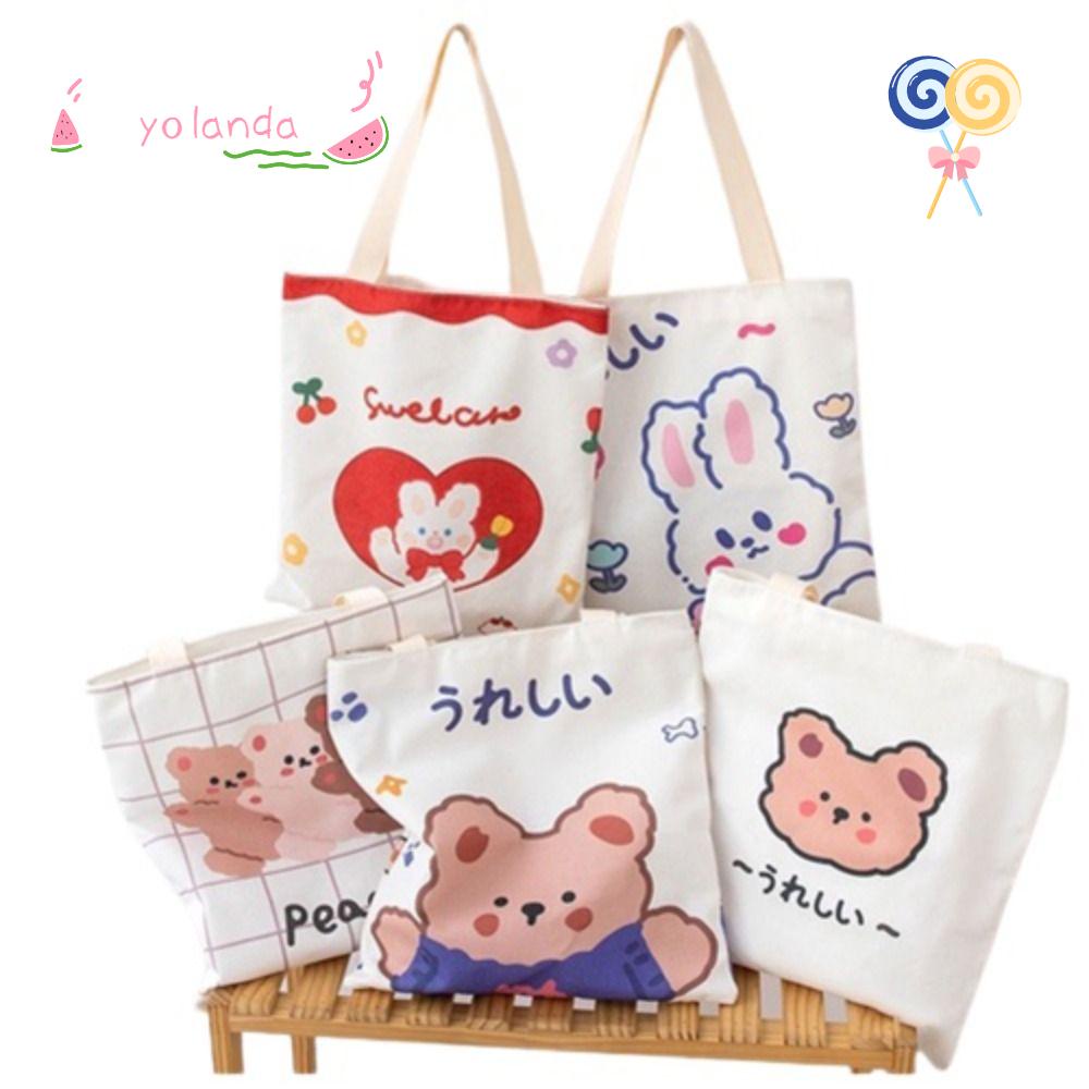 Túi Xách Đeo Vai Sức Chứa Lớn In Họa Tiết Hoạt Hình Cho Nữ