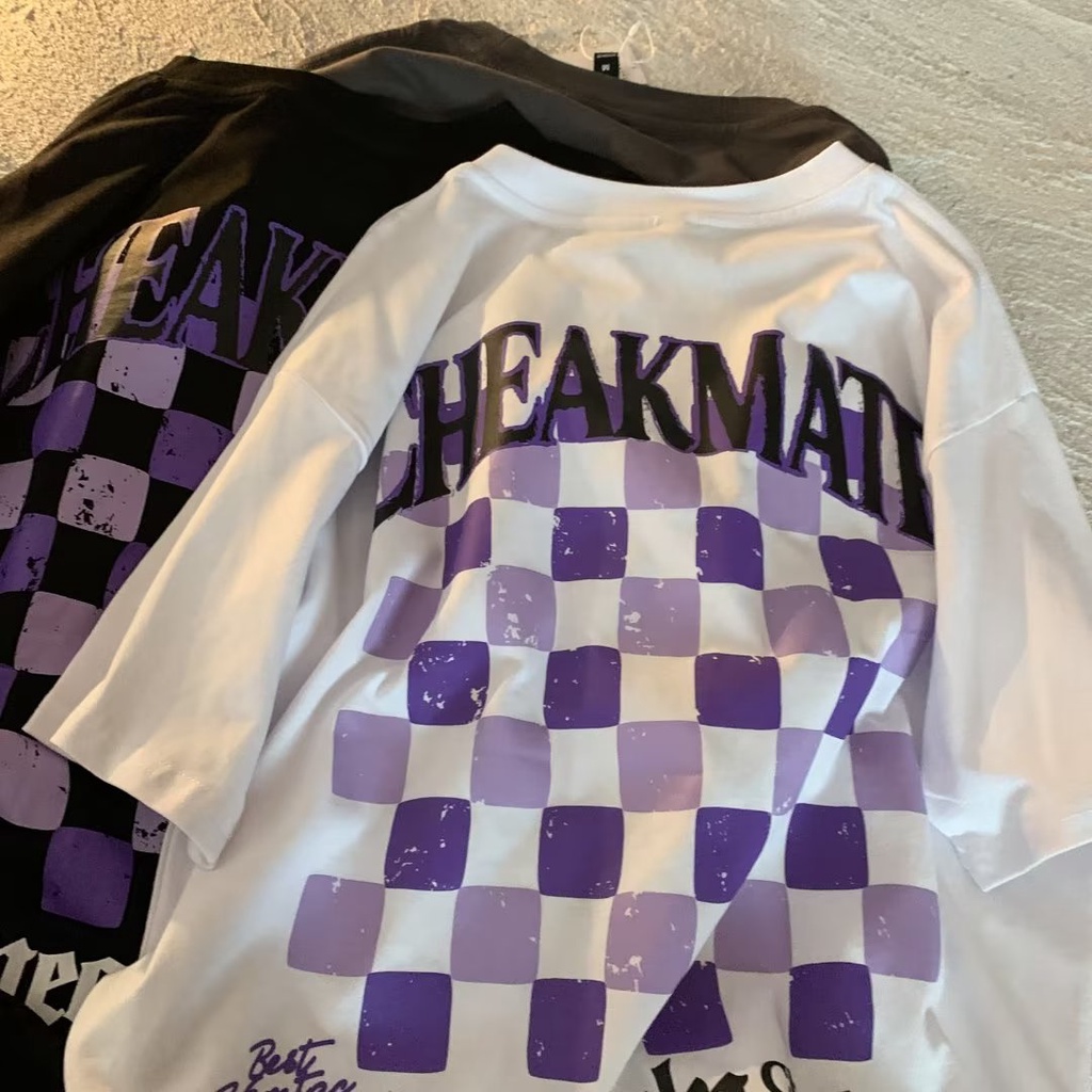 Áo Thun Ngắn Tay Dáng Rộng Họa Tiết Kẻ Sọc Phong Cách Retro Mỹ Thời Trang Mùa Hè Cho Nữ