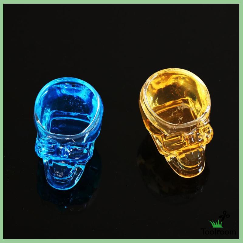 Bình Thủy Tinh 75ml Họa Tiết Đầu Lâu Độc Đáo Dùng Trang Trí