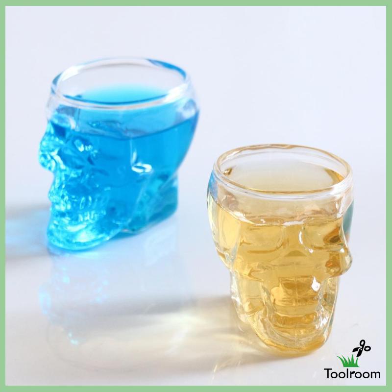 Bình Thủy Tinh 75ml Họa Tiết Đầu Lâu Độc Đáo Dùng Trang Trí