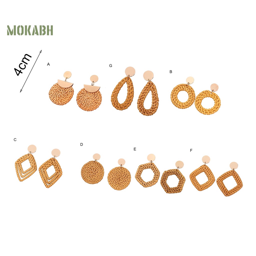 1 Đôi Bông Tai Họa Tiết Hình Học Kiểu Dáng Vintage Nhẹ Nhàng Thanh Lịch Dành Cho Nữ