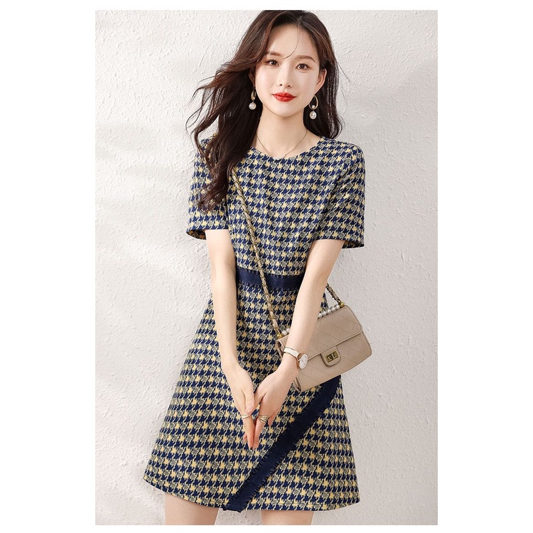 Đầm Ngắn Tay Ôm Eo Thời Trang Mùa Hè Pháp 2023 Mới