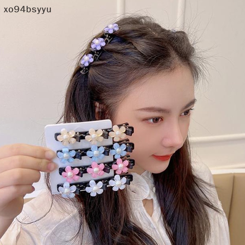 Kẹp Tóc Xo94Bsyu Hình Hoa Bướm Bốn Lá Đính Pha Lê Lấp Lánh Với 3 Kẹp Tóc Nhỏ