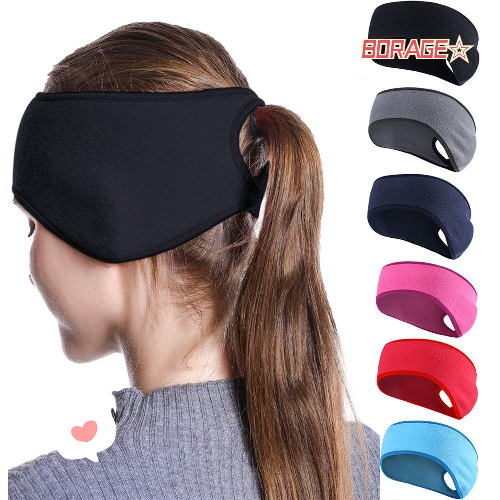 Băng Đô Cài Tóc Đuôi Ngựa Thể Thao Giữ Ấm Tai Cho Nữ