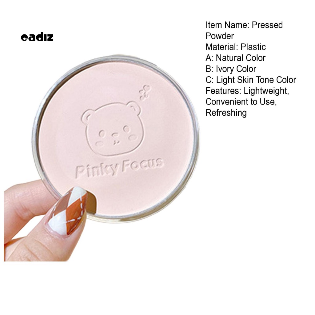 Phấn Nén Trang Điểm Bằng Nhựa Không Dính In Hình Gấu Cười Tươi Tắn Nhẹ Nhàng Lâu Trôi