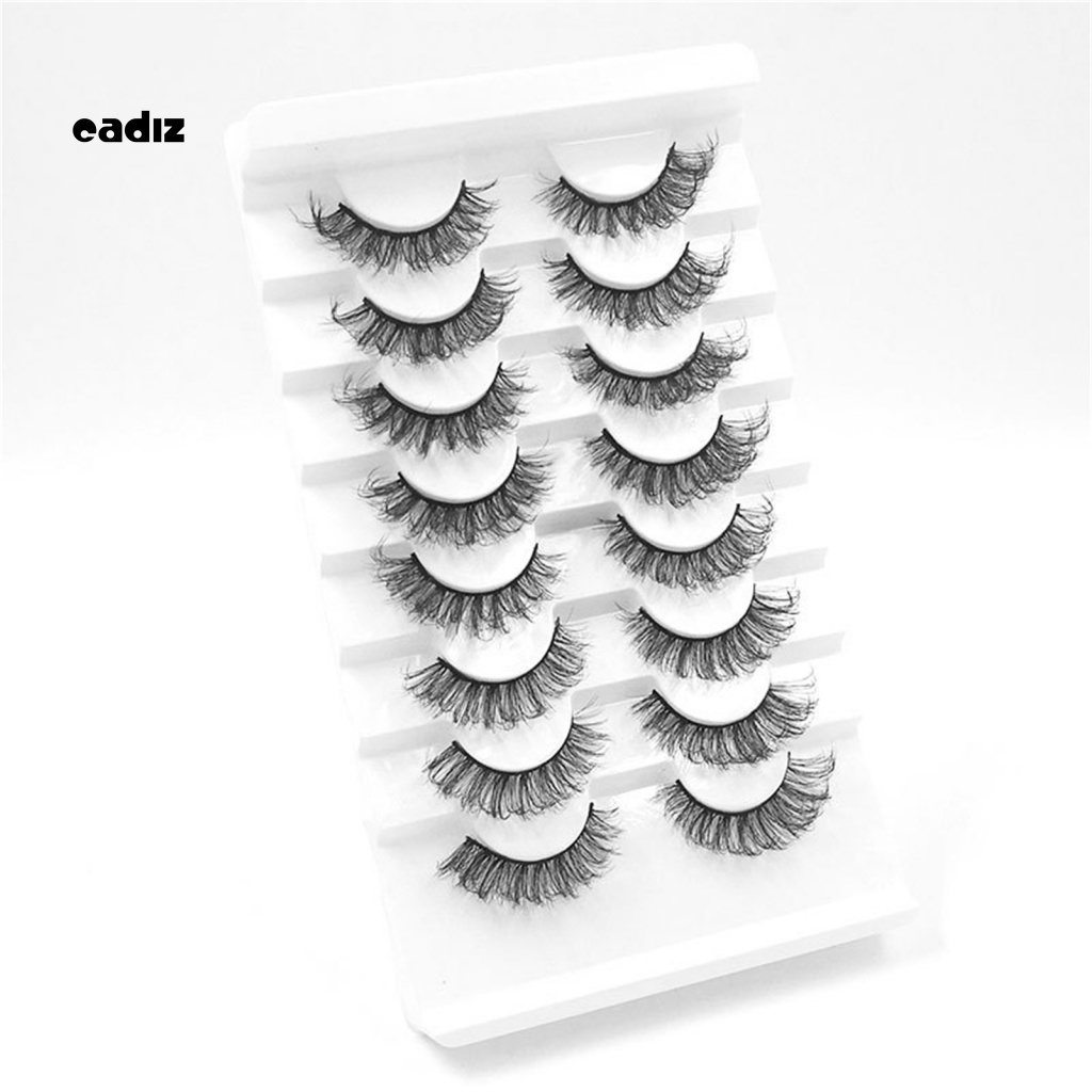 Bộ 8 Cặp Lông Mi Giả 3D Bề Mặt Mịn Handmade Không Để Lại Dấu Vết