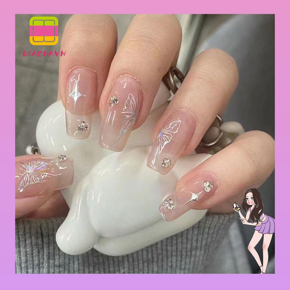 Set 24 Móng Tay Giả Dạng Nhấn DIY Ốp|Phụ Kiện Múa Ba Lê Chuyên Dụng Chất Lượng