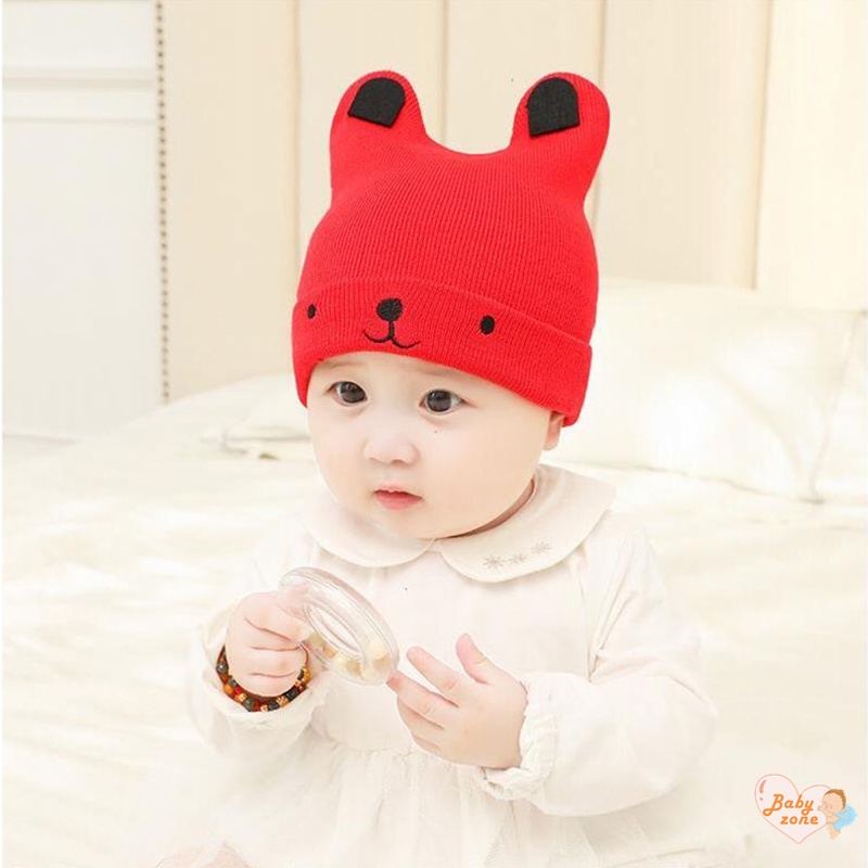 Mũ Len Hình Gấu Dễ Thương Cho Bé