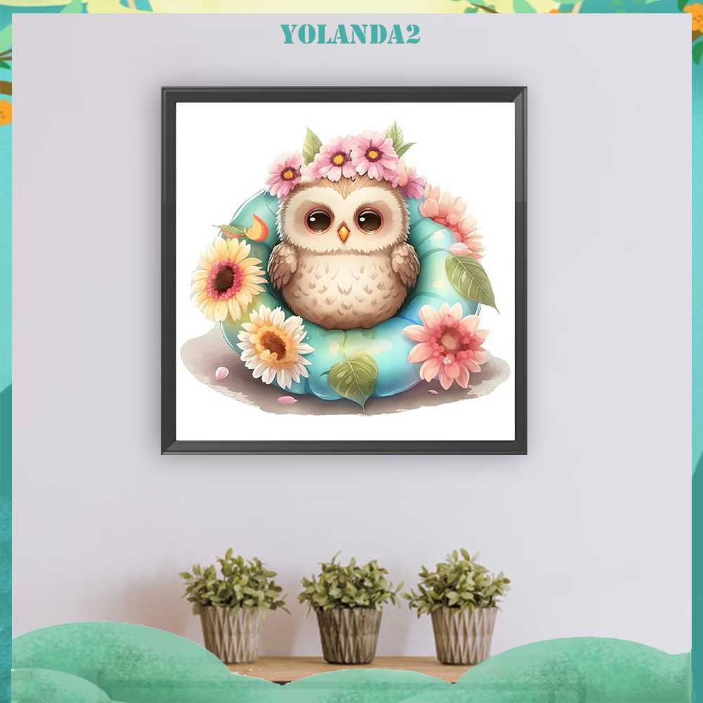 Tranh Đính Đá Kim Cương Toàn Bộ 5D DIY Hình Vẽ Con Cú