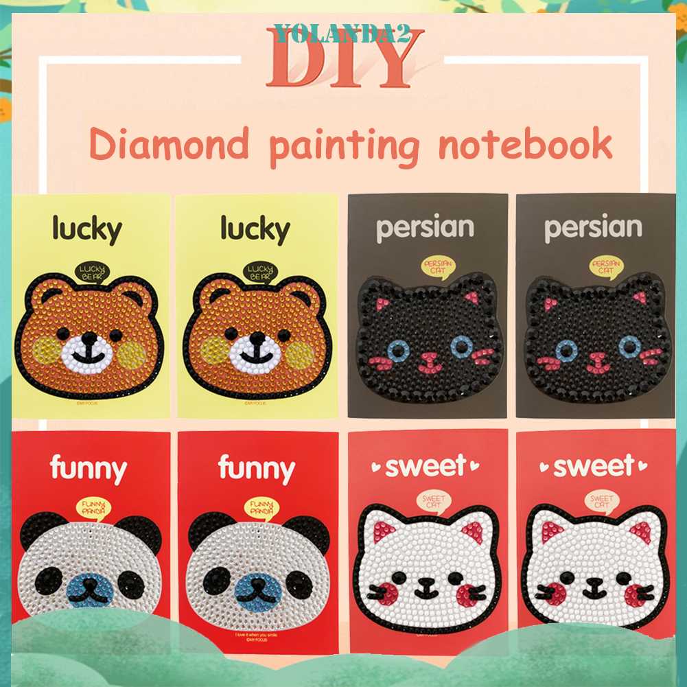 Set 8 Tấm Sổ Tay Phác Thảo Đính Đá DIY Sáng Tạo Đẹp Mắt