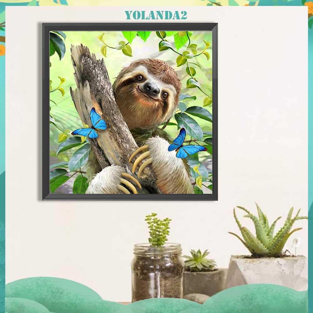 Tranh Đính Đá Kim Cương Toàn Bộ 5D DIY Hình Vẽ Con Lười