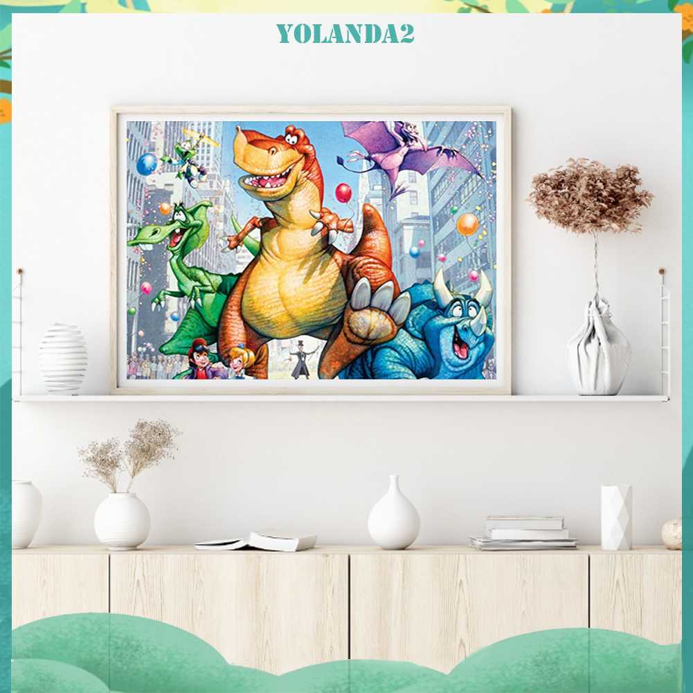 Tranh Đính Đá Kim Cương Toàn Bộ 5D DIY Hình Vẽ Khủng Long