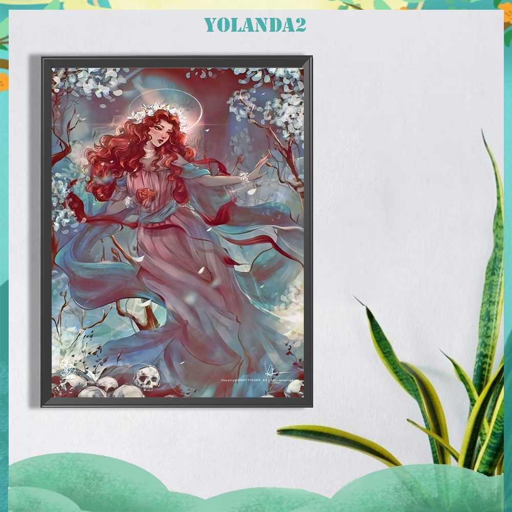 Tranh Đính Đá Kim Cương Toàn Bộ 5D DIY Hình Vẽ Nữ Thần Trang Trí Nhà Cửa