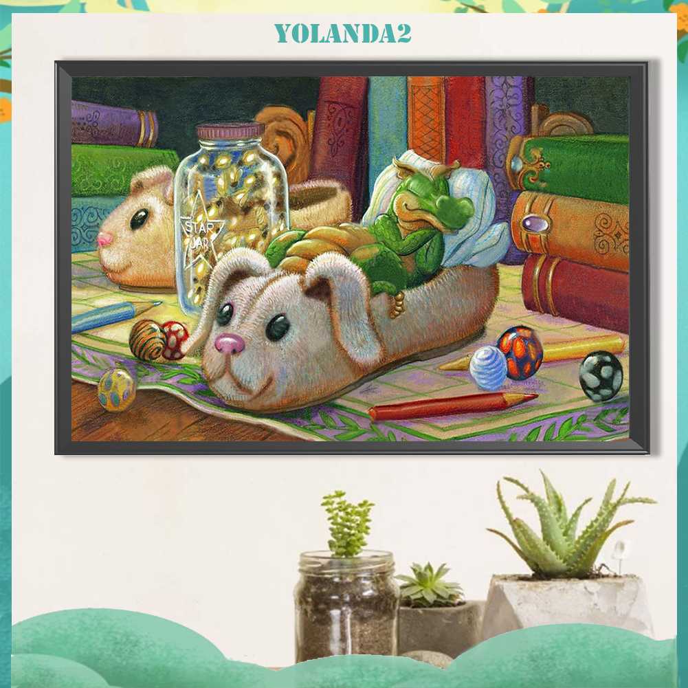 Tranh Đính Đá Kim Cương Toàn Bộ 5D DIY Hình Vẽ Khủng Long