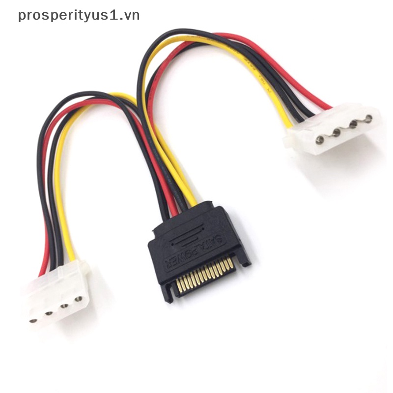 Cáp Nguồn Sata 15Pin Hai Cổng Sang Hai Cổng 4pin Sata