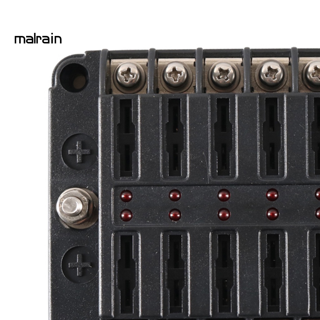 Bộ Giá Đỡ Cầu Chì 12 Chiều Có Đèn LED Báo Hiệu + Ốc Vít Chuyên Dụng Cho RV Yacht