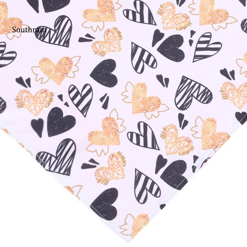 Khăn Choàng Cổ Họa Tiết Trái Tim Xinh Xắn Mềm Mại Dành Cho Cún Cưng