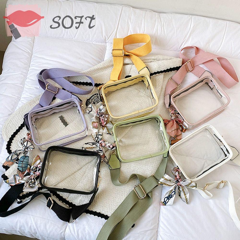 Túi Đeo Chéo Bằng PVC Trong Suốt Thời Trang Cho Nữ