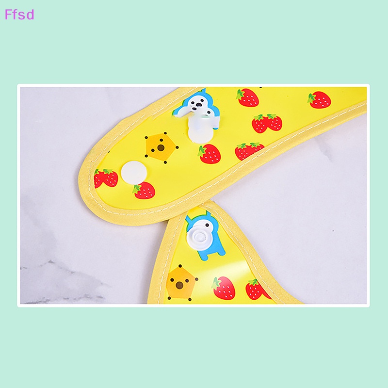 Yếm Ăn Tay Dài Chống Nước In Họa Tiết Hoạt Hình Cho Bé