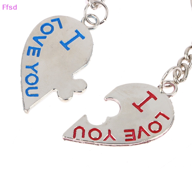 1 Cặp Móc Khóa Hợp Kim Kẽm Mạ Bạc Hình Trái Tim Sáng Tạo Thời Trang