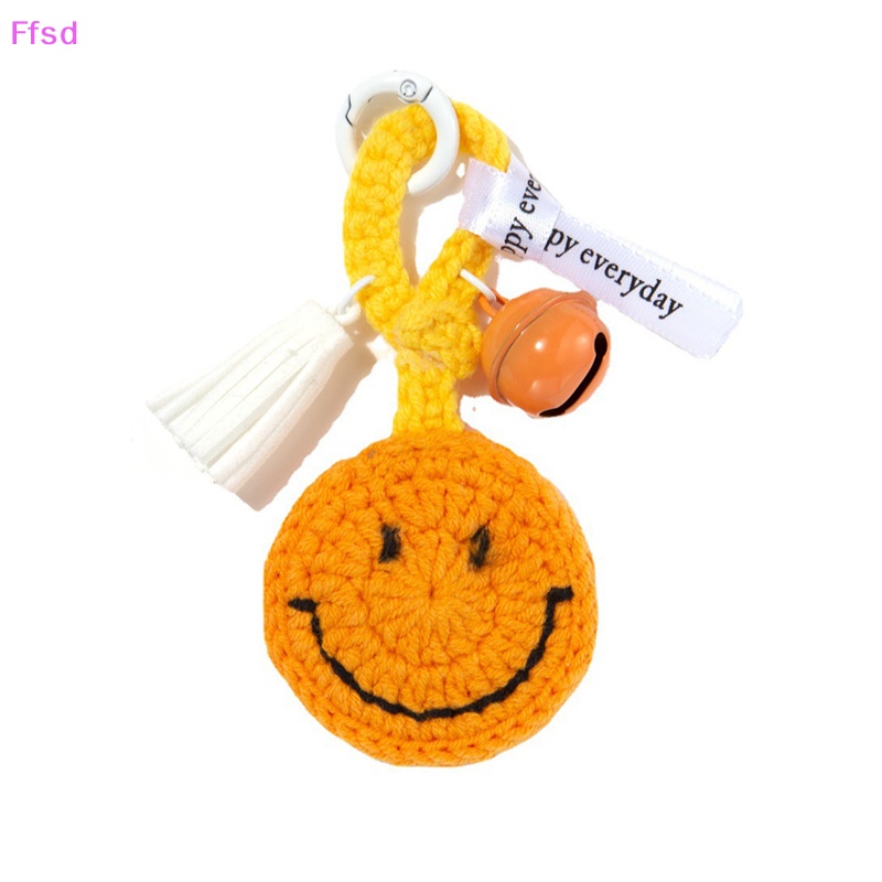 {Ffsd} Móc Khóa Dây Tua Rua Đan Thủ Công Mặt Cười Thời Trang Sáng Tạo Có Chuông Cho Nữ * Hàng Bán Chạy *