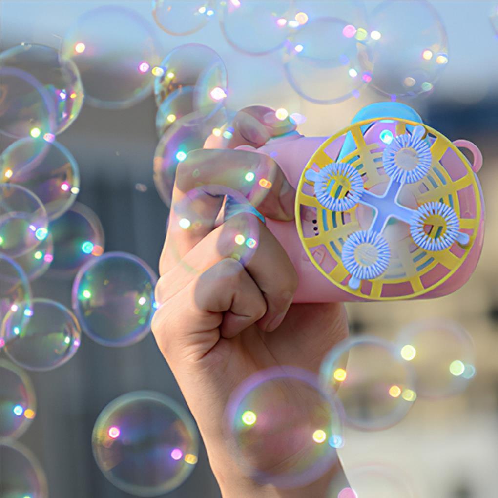 Máy Thổi Bong Bóng Tự Động Hình Máy Ảnh Hoạt Hình Đa Năng Dành Cho Trẻ Em