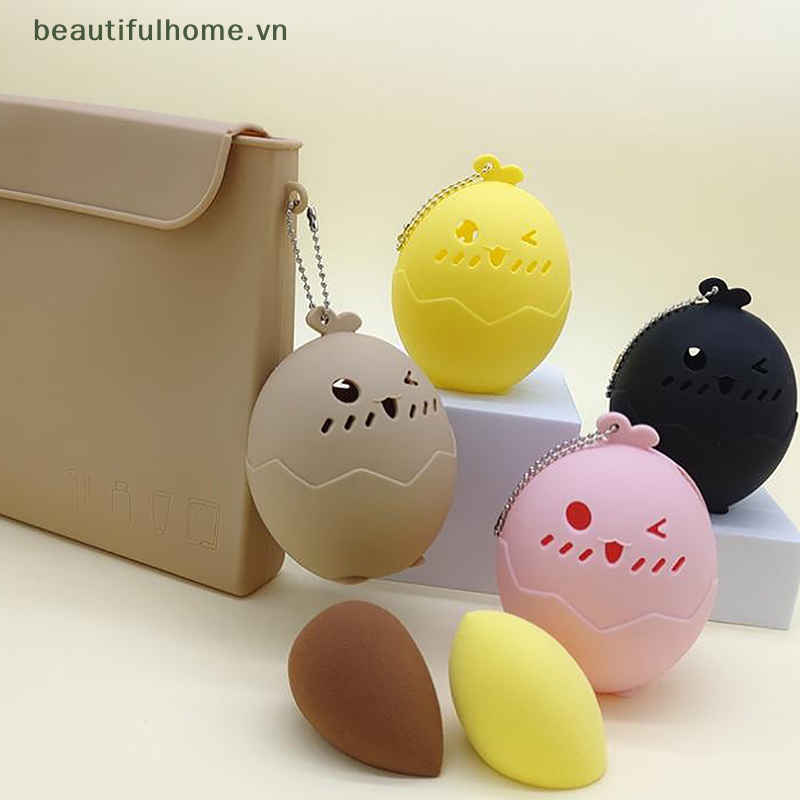 Giá Đỡ Mút Trang Điểm Bằng Silicone Tiện Dụng Khi Đi Du Lịch