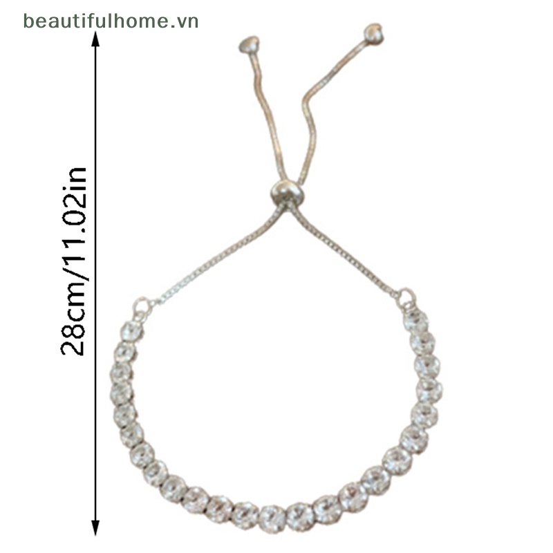 [beautifulhome] Vòng Tay Pha Lê Hình Học Có Thể Điều Chỉnh Thời Trang Mới Làm Quà Tặng Đám Cưới Cho Nữ [beauty