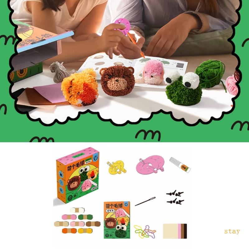 Mặt Dây Chuyền Quả Cầu Lông Xù Thêu Họa Tiết Vui Nhộn Cho Người Mới Bắt Đầu