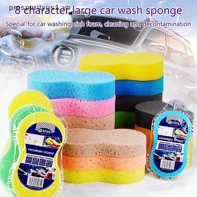 1 [Prosperityus] 3 Mút Rửa Xe Hơi Mật Độ Cao Hình Tổ Ong 8 Hình Dạng [VN]
