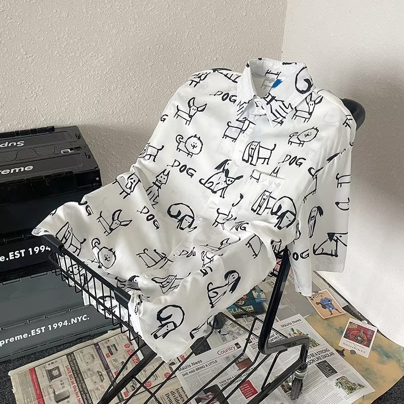 Áo Sơ Mi polo Tay Ngắn Màu Xanh Dương Phong Cách Nhật Bản Thời Trang Mùa Hè Cho Nam