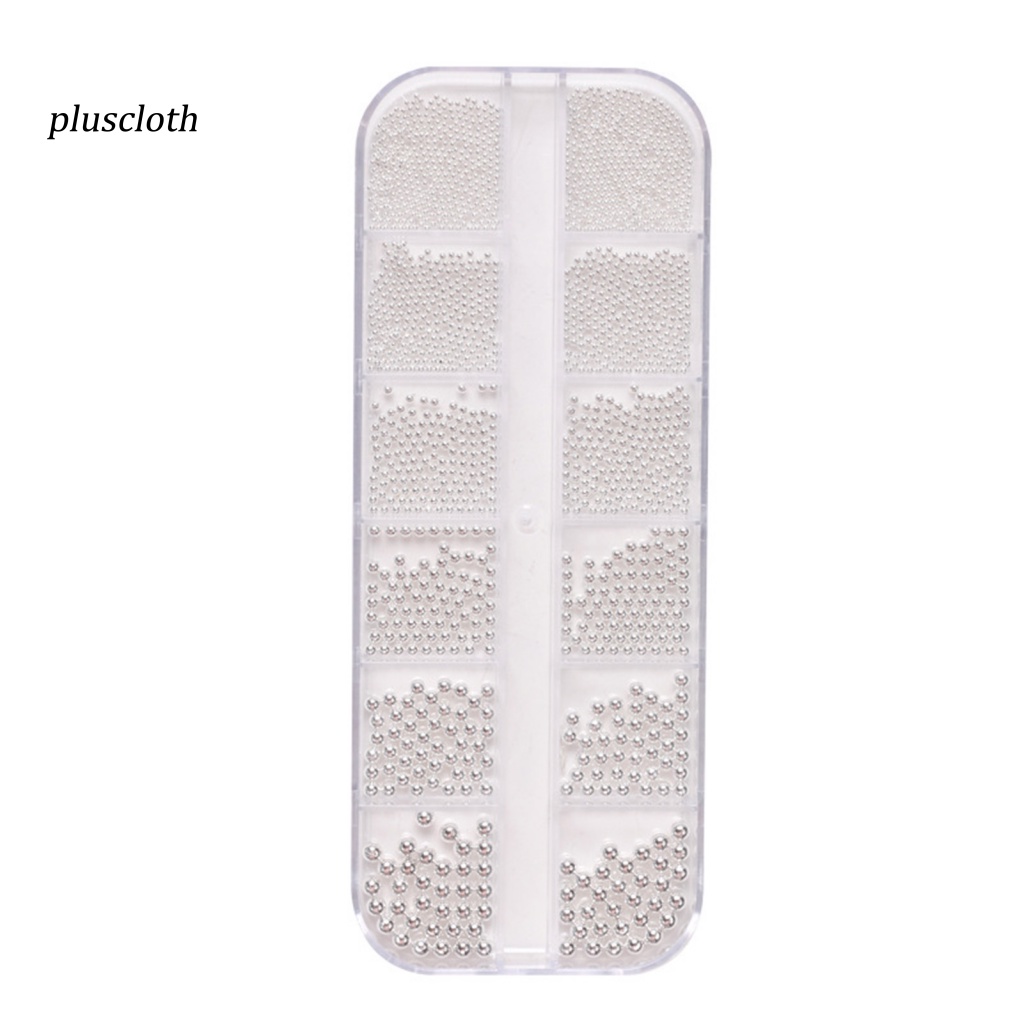 1 Hộp Hạt Thép 12 Kích Cỡ Trang Trí Móng Tay Nghệ Thuật