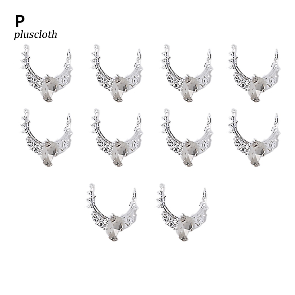 Bộ 10 Hạt Nơ Hợp Kim Lấp Lánh Trang Trí Móng Tay Nghệ Thuật