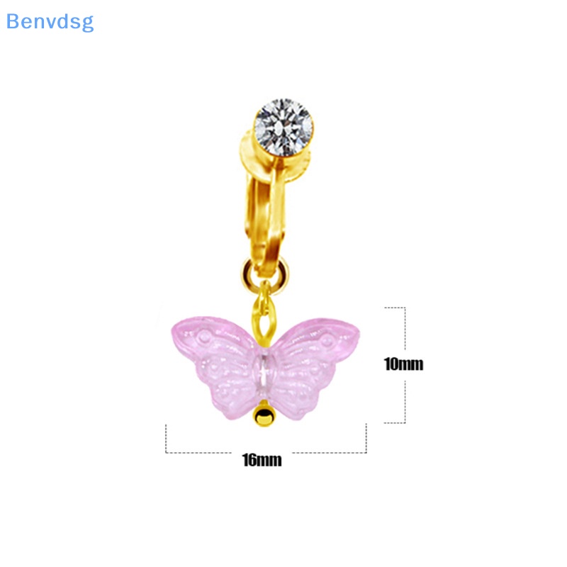 Benvdsg > Khuyên Rốn Dạng Kẹp Hình Bướm Màu Sắc Không Cần Lỗ Hình Động Vật Sáng Tạo Cho Nữ well
