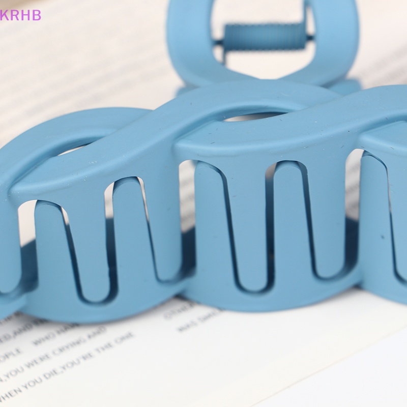 Set 8 Kẹp Tóc Càng Cua Màu Trơn Thời Trang Cho Nữ Mới