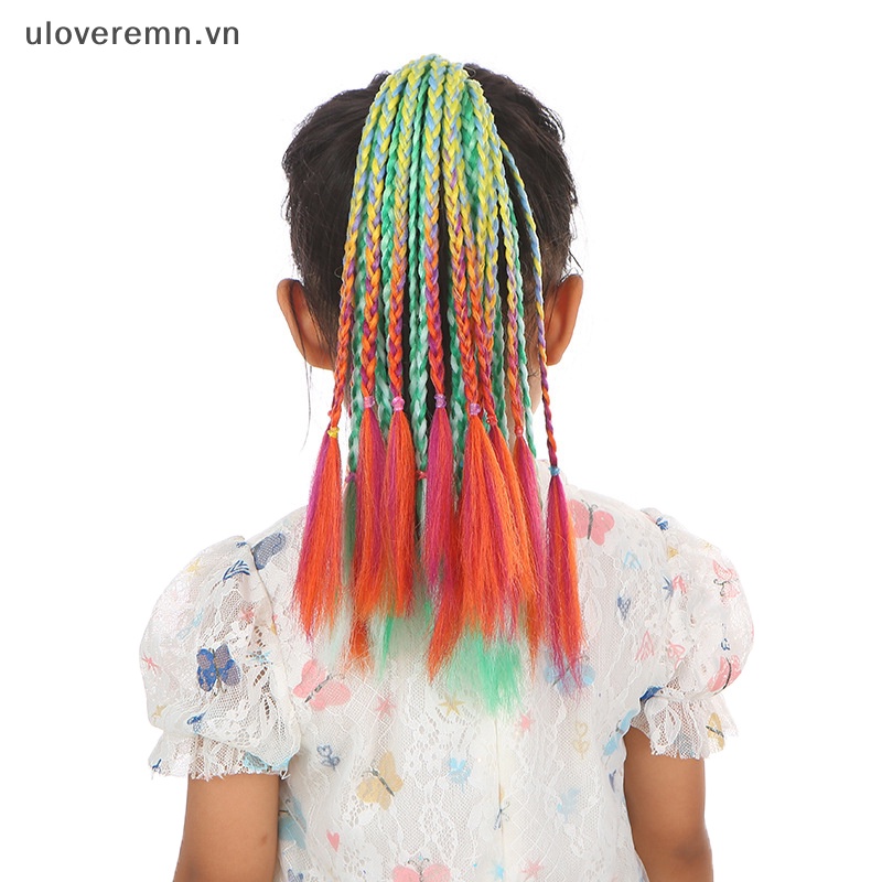 Tóc Giả Thắt Bím Đuôi Ngựa Xinh Xắn Cho Bé Gái