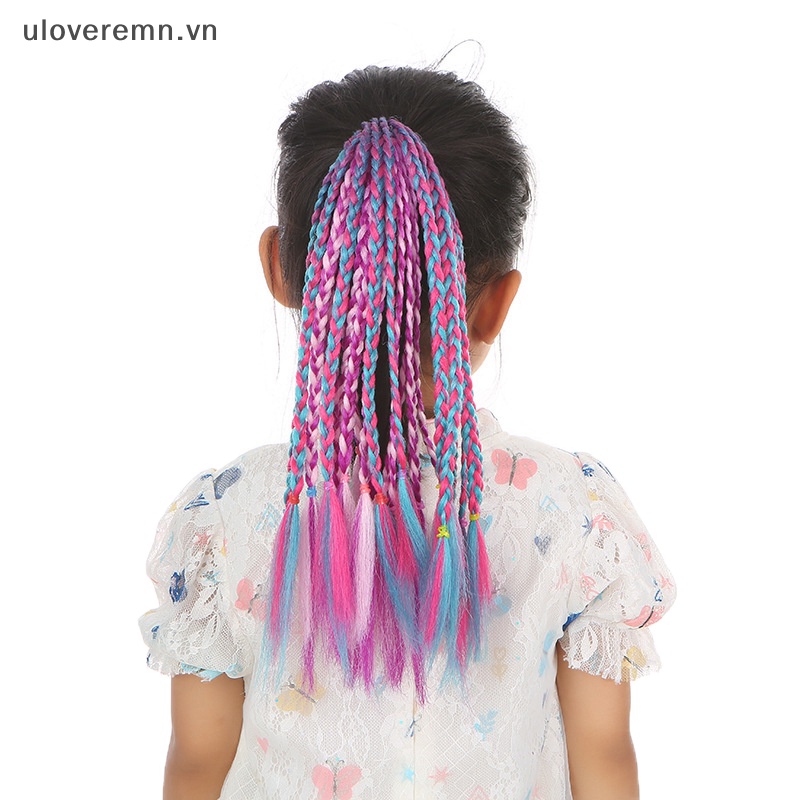 Tóc Giả Thắt Bím Đuôi Ngựa Xinh Xắn Cho Bé Gái