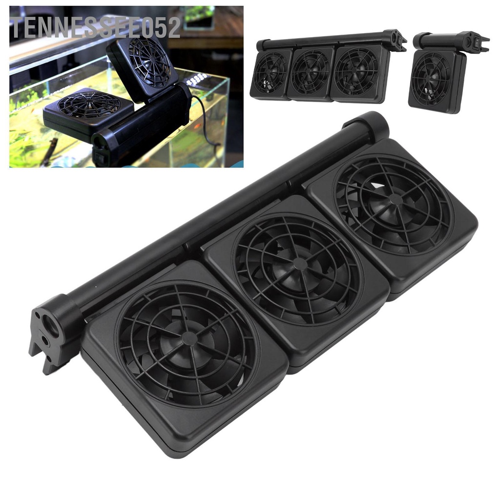Tennessee052 Bể Cá Làm Lạnh Quạt Mát Có Thể Điều Chỉnh Tốc Độ Gió Mini Phích Cắm US 100‑240V