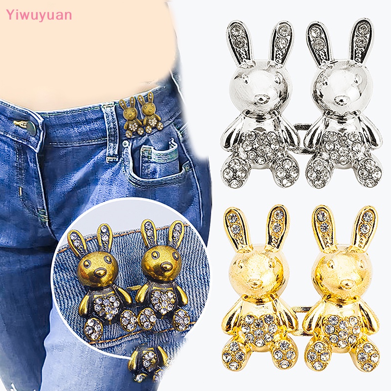 < Yiwuyuan > Nút Kim Loại Đính Ngọc Trai Có Thể Tái Sử Dụng Cài Áo / Quần