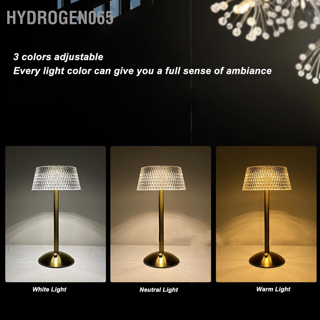 Hydrogen065 Đèn Bàn Acrylic Ngủ LED Mờ Vô Cấp Kèm Cáp USB Dành Cho Trẻ Em Phòng Mẫu Giáo Đầu Giường