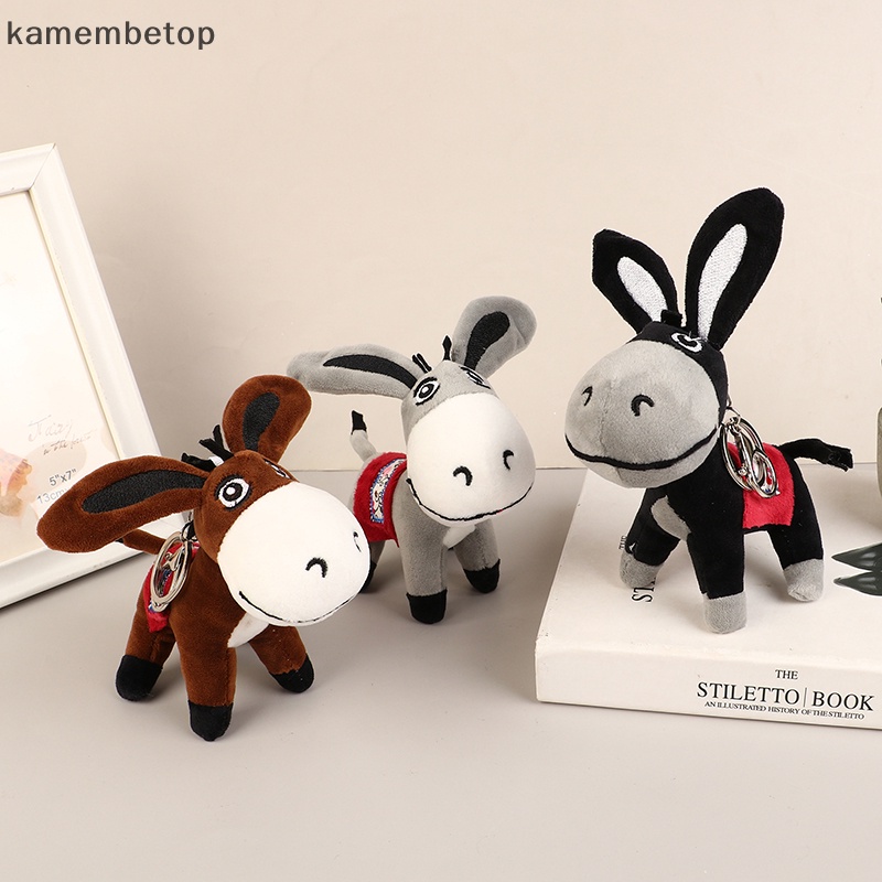 Móc Khóa Hình Chú Lừa Nhồi Bông Hoạt Hình Đáng Yêu