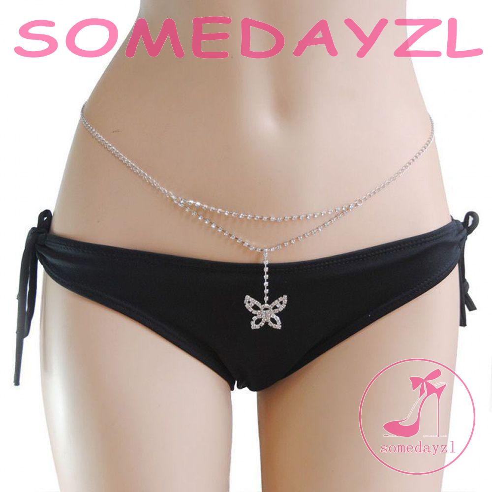 Thắt Lưng Dây Xích Gắn Hình Bướm Phong Cách Bohemia Gợi Cảm Có Thể Điều Chỉnh Cho Nữ