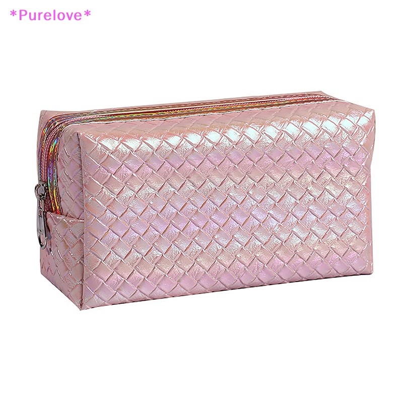 Túi Đựng Mỹ Phẩm Da Pu Màu Laser Chống Thấm Nước Dành Cho Nữ