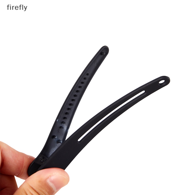 Set 5 Kẹp Mỏ Vịt Bằng Nhựa Màu Đen Nhám Chuyên Dụng Cho Salon Làm Tóc DIY