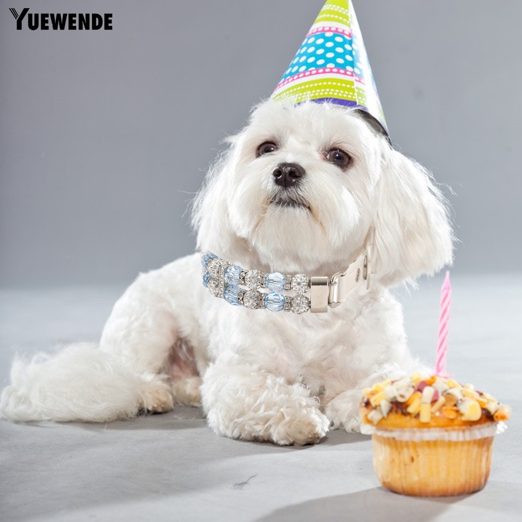 Vòng Cổ Đính Hạt 2 Hàng Màu Sắc Dành Cho Thú Cưng Cỡ Nhỏ / Vừa / Nhỏ