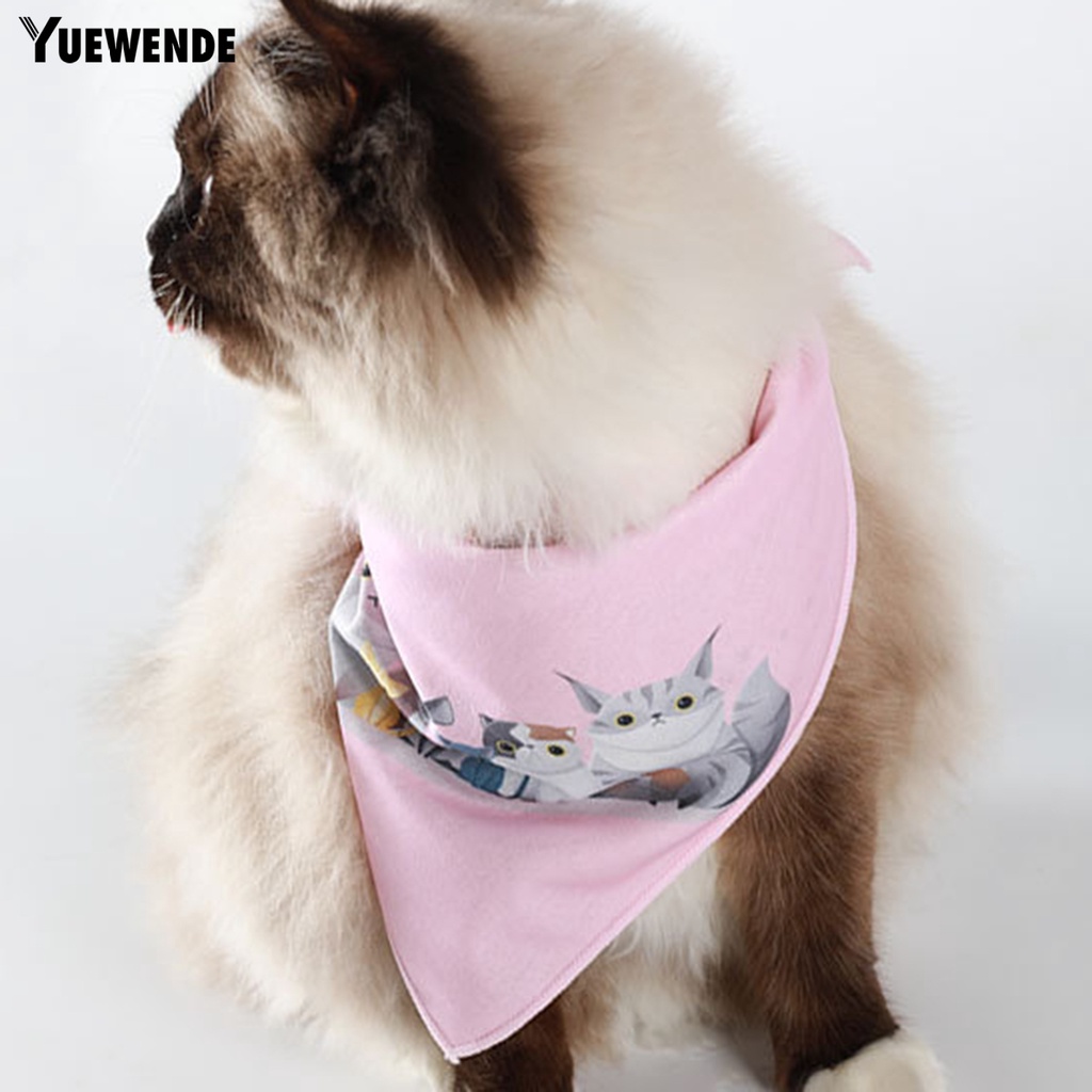 Yếm Ăn Bằng Polyester Siêu Mềm In Họa Tiết Hoạt Hình Dành Cho Thú Cưng