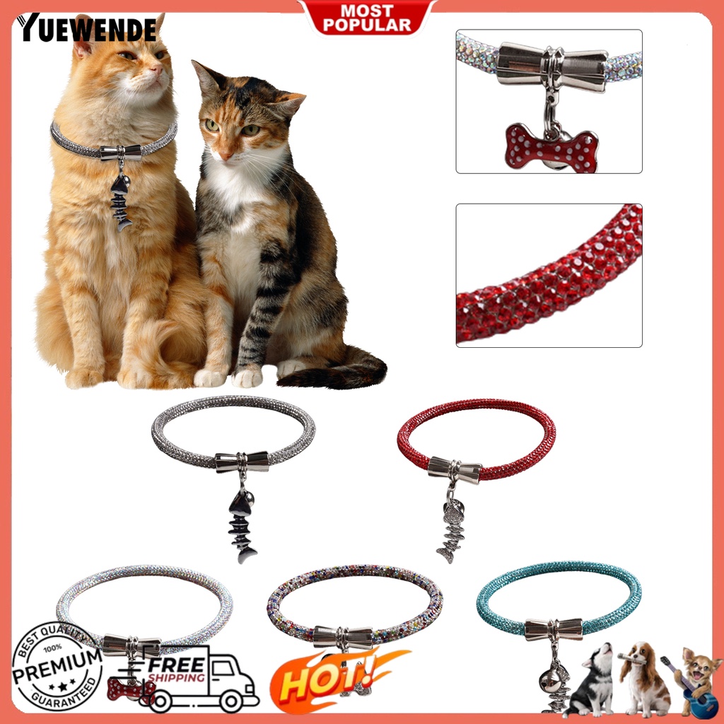 Vòng Đeo Cổ Bằng Nhựa Đính Đá Lấp Lánh Sang Trọng Bắt Mắt Cho Thú Cưng