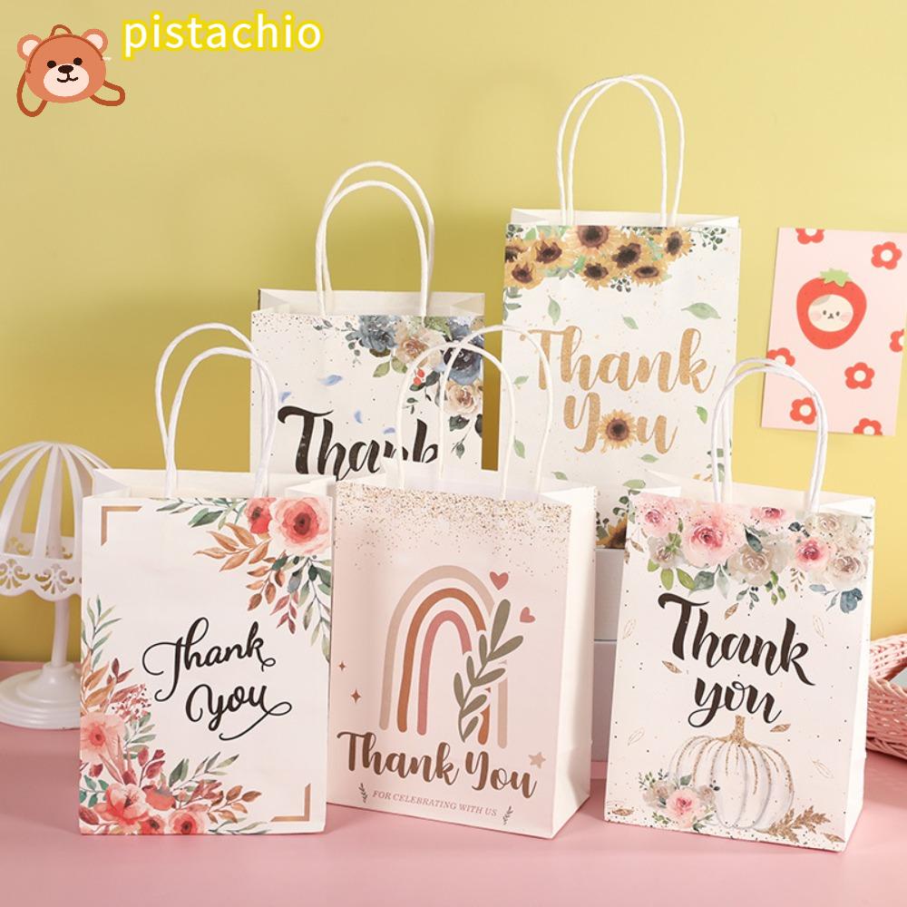 Bộ 5 Túi Giấy Kraft Đựng Quà Họa Tiết Hoạt Hình Dễ Thương